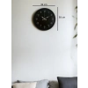 Mey İthalat® 36 Cm Siyah Dekoratif Duvar Saati