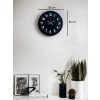 Mey İthalat® 36 Cm Siyah Modern Duvar Saati
