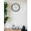 Mey İthalat® 36 Cm Siyah Sade Zarif Duvar Saati