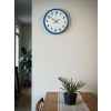 Mey İthalat® 36 Cm Standart Mavi Duvar Saati