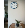 Mey İthalat® 36 Cm Standart Mavi Duvar Saati