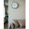Mey İthalat® 36 Cm Turkuaz Dekoratif Duvar Saati