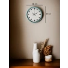 Mey İthalat® 36 Cm Turkuaz Sade Şık Duvar Saati