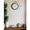 Mey İthalat® 36 Cm Yeşil Sade Dekoratif Duvar Saati