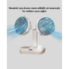 Mey İthalat® 4 Kademeli Hız Ayarlı USB Şarjlı Çift Taraflı Masaüstü Vantilatör