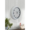 Mey İthalat® 40 Cm Metal  Beyaz Modern Duvar Saati