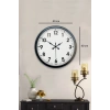 Mey İthalat® 40 cm Siyah Metal Standart Duvar Saati