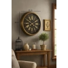 Mey İthalat® 60 cm Eskitme Metal Roma Rakamlı Duvar Saati