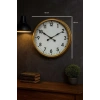 Mey İthalat® 60 Cm Gold Metal Dekoratif Duvar Saati