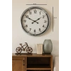 Mey İthalat® 60 cm Krom Metal Duvar Saati
