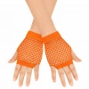 Mey İthalat® 80’ler 90’lar Retro Neon Turuncu File Parmaksız Kısa Eldiven 11 cm