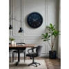 Mey İthalat® Classic Black Zarif 40 cm Metal Duvar Saati