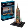 Mey İthalat®  CubicFun 3D Empire State Binası ABD LED Işık Seri 3D Puzzle