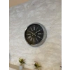 Mey İthalat® Dark Elegance 40 Cm Metal Krom Duvar Saati