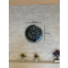 Mey İthalat® Dark Elegance 40 Cm Metal Krom Duvar Saati