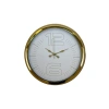 Mey İthalat® Elegant White Gold 40 Cm Metal Duvar Saati