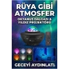 Mey İthalat® Galaksi Yıldız Projektörü ve Bluetooth Hoparlör 10 Renk Modlu Okyanus Dalgalı Gece & Disko ası