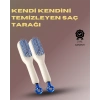 Mey İthalat® Kendini Temizleyen Masajlı Saç Tarağı – Anti-statik, Ergonomik Tasarım