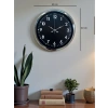 Mey İthalat® Klasik 40 Cm Krom Şık Metal Duvar Saati