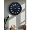 Mey İthalat® Luxury Black 40 Cm Metal Duvar Saati