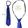 Mey İthalat® Mavi Pul Payetli Işıltılı Parti Kravatı 33 cm