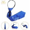 Mey İthalat® Mavi Pul Payetli Işıltılı Parti Kravatı 33 cm