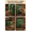 Mey İthalat®  Nostaljik Retro Bluetooth  - FM Radyo, USB ve Bluetooth Kablosuz Hoparlör
