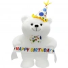 Mey İthalat® Papyonlu Happy Birthday Peluş Ayı 45 cm