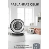 Mey İthalat® Paslanmaz Çelik Çay Tabağı Seti - Premium 304 Kalite  6 Parça Lüks Aynalı Parlaklık ve Modern Tasarım