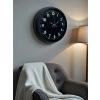 Mey İthalat® Pure Dark Black 40 Cm Metal Duvar Saati