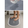 Mey İthalat®  Sihirli Süper Su Emici Kaymaz Tabanlı Oval Paspas 40*60 cm