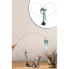 Mey İthalat®  Vantuzlu Tüylü Zilli Olta Kedi Oyuncağı 2 Oltalı