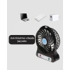 Mey İthalat® Mini USB Fan – Şarj Edilebilir, Işıklı, 3 Kademe, Taşınabilir Masaüstü Vantilatör