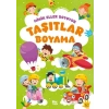 Minik Eller Boyuyor – Taşıtlar Boyama Kitabı (Örnek Resimli)