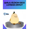 Mey İthalat® Modern Armut Gece Lambası Kablosuz Şarjlı LED Aydınlatma