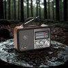 Orta Boy Retro, Nostaljik, Ahşap Tasarım Bluetooth Hoparlörlü, Şarjlı, Taşınabilir FM/AM Destekli Radyo NS-8897 (5047)