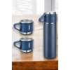Mey İthalat® Paslanmaz Çelik 3’lü Termos Seti Vakumlu ve 8 Saat Isı Koruma