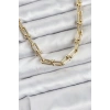 Mey İthalat® Pirinç Gold Renk Tifani Model Kadın Kolye