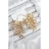 Pirinç Yaprak Model Gold Renk Kadın Küpe