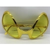 Retro Gözlük - 80 Li 90 Lı Yıllar Parti Gözlüğü Gold Renk 8x13 Cm
