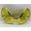 Retro Gözlük - 80 li 90 lı Yıllar Parti Gözlüğü Gold Renk 8x13 cm (5047)