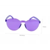 Sert Mika Oval Şekilli Çerçevesiz Mor Gözlük Retro Parti 5x14 cm