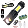Su Geçirmez Şarjlı El Feneri 2500 Lumens + 5W COB LED USB Lion Şarjlı Ultra Güçlü Q5 XPE (5047)