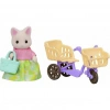 Sylvanian Families Çiçekli Kedi Anne ve Bisiklet