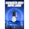 Mey İthalat® Taşınabilir Şarjlı Led Ampul Askılı Lamba Kamp Bahçe Lambası