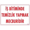 Temizlik Düzen Uyarı Levhası 25x35 KOD:1202