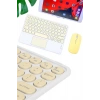 Mey İthalat® Touchpad Tüm Cihazlara Uyumlu Bluetooth Klavye Touchpad Slim Kablosuz Wifi Q Klavye