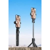 Mey İthalat® Tripod Kablosuz Bluetooth Bağlantılı Selfie Çubuğu 360 Derece Dönebilen