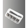 Mey İthalat® Yeniden Kullanılabilir 304 Çelik Metal Buz Küpleri 4lü Set