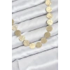Mey İthalat® Yuvarlak Plaka Model Gold Renk Kadın Kolye